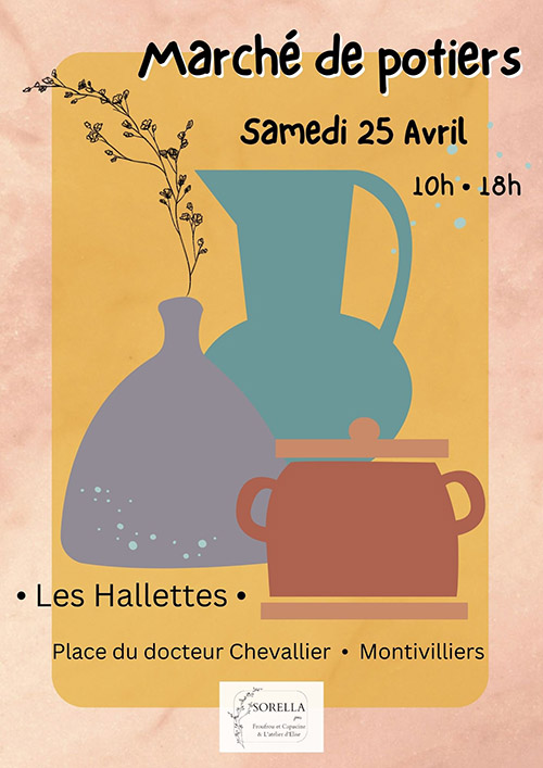 affiche dy marché de céramique de Montivilliers